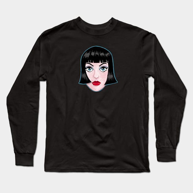 Film Noir Femme Long Sleeve T-Shirt by MarkSolario